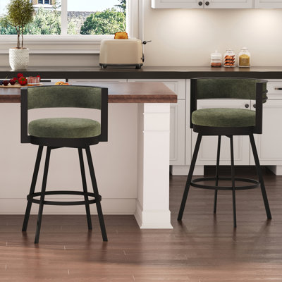 Tabouret de comptoir pivotant H 26,6 po Ayala