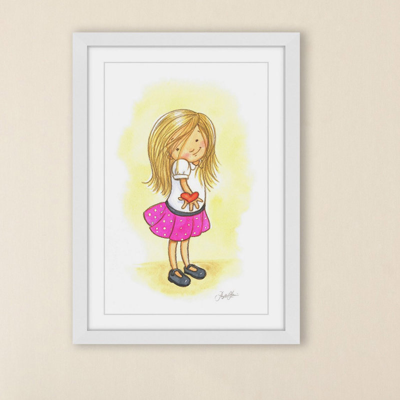«My Heart» par Phyllis Harris, reproduction encadrée, H 24 po x l 16 po x P 1,5 po