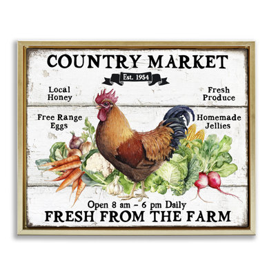  Art mural sur toile flottant, "Country Market Légumes" par Creatif Belle