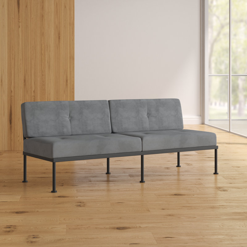 Canapé sans accoudoirs de 72 po Balcom, Microfibre / microsuède gris mercure