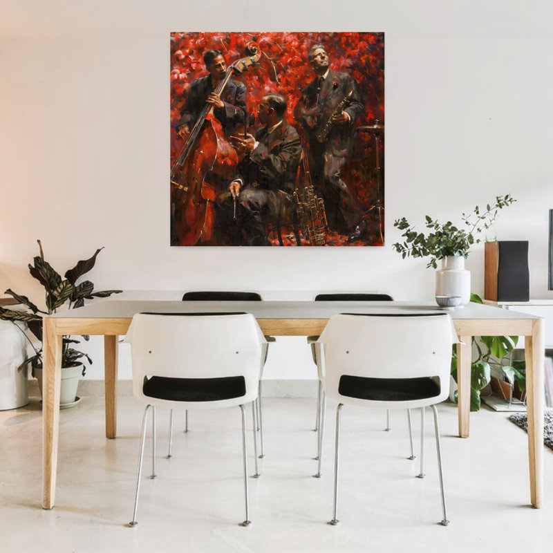 Art contemporain abstrait Play Play Jazz, H 36 po x l 36 po