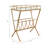 Quinlynn Metal and Glass Two-Tier Bar Cart with Decorative Frame for Stylish Serving and Storage