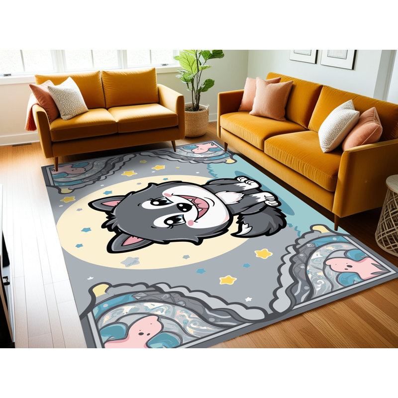 Tapis de Noël lavable The Holiday Aisle®, Rectangulaire 8 pi x 12 pi