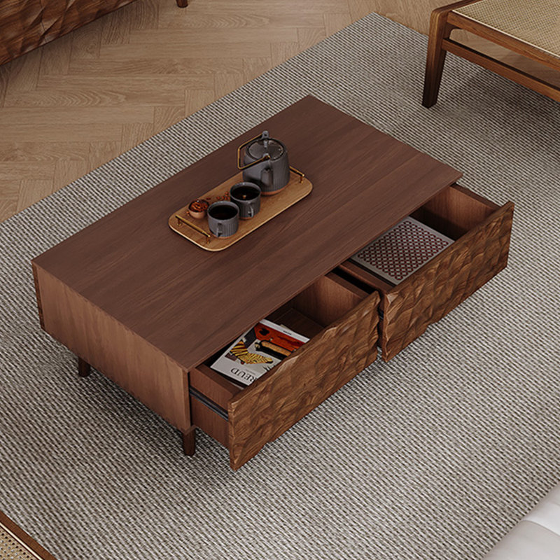 Solid wood multi-functional creative tea table, 17.72" H x 47.24" L x 23.62" W