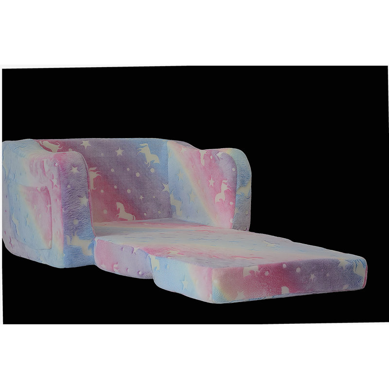 Canapé à compression pour enfants, canapé convertible convertible en méridienne, canapé-lit 2 en 1 pour enfants