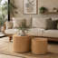 Ensemble de 2 tables basses gigognes, tables basses rondes modernes, tables d'appoint circulaires en bois pour petits espaces salon chambre balcon bureau table d'appoint tambour