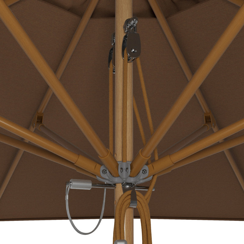 Parasol en teck 11 pi, Teck