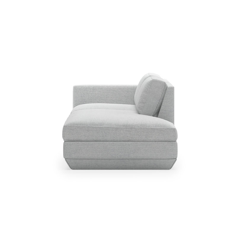 Podium Modular 2 PC Lounge Sofa, Left Hand Facing, Bayview Silver Performance Twill