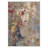 Mignone Aura Abstract Machine Washable Grey / Blue / Red Indoor Area Rug with Non-Slip Backing-1374311076