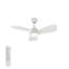 Ventilateurs de plafond d'intérieur de 30 pouces avec lumières et télécommande Dorino, moteur à courant continu CC, à intensité variable, réversible, minuteur, 3 tubes, blanc