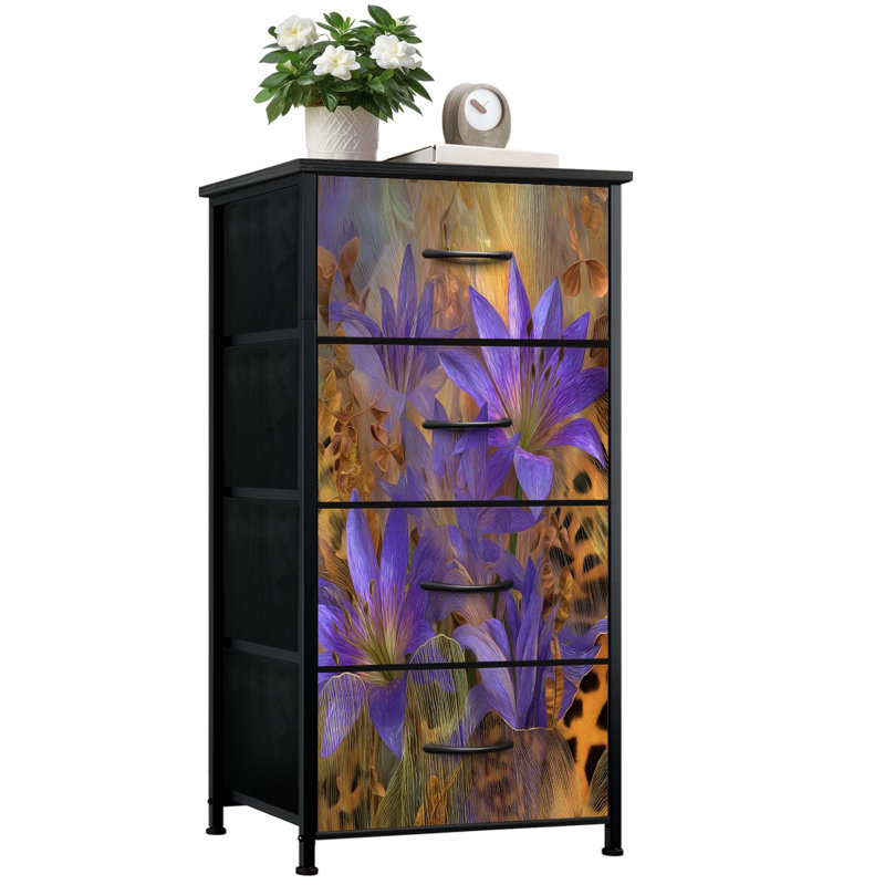 Commode pour chambre à coucher avec 4 tiroirs de rangement Elegant Elegant