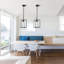Luminaire suspendu 1 lumière noir, style moderne