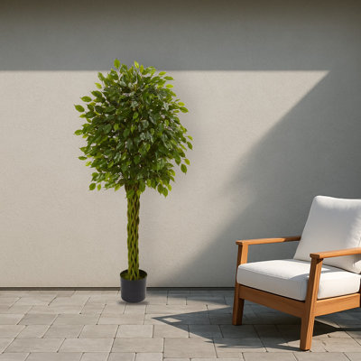 Ficus Tree with Braided Trunk Artificial Plant