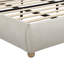 Structure de lit plateforme tapissier avec tête de lit arrondie à coins arrondis, lattes en bois, pieds en bois de chêne massif, tissu chenille, aucun sommier requis, assemblage facile-1580429491-1580429493