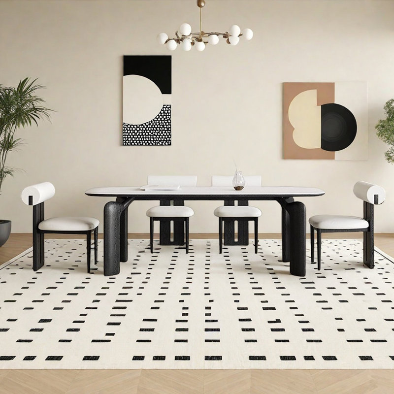 Table de salle à manger française avec crème, H 29,5 po x L 63 po x l 31,5 po