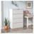 4-Drawer Lateral File Cabinet, White Metal Filing Cabinet with Lock for Office Storage