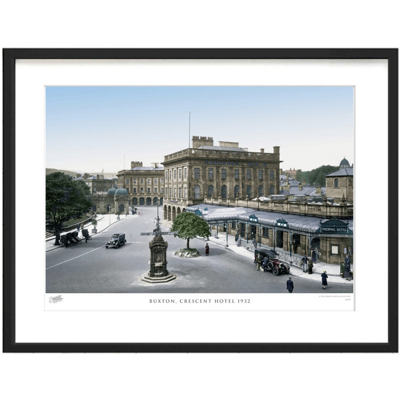 Buxton, Crescent Hotel 1932 - Single Picture Frame Print, 28cm H x 36cm W x 2.3cm D