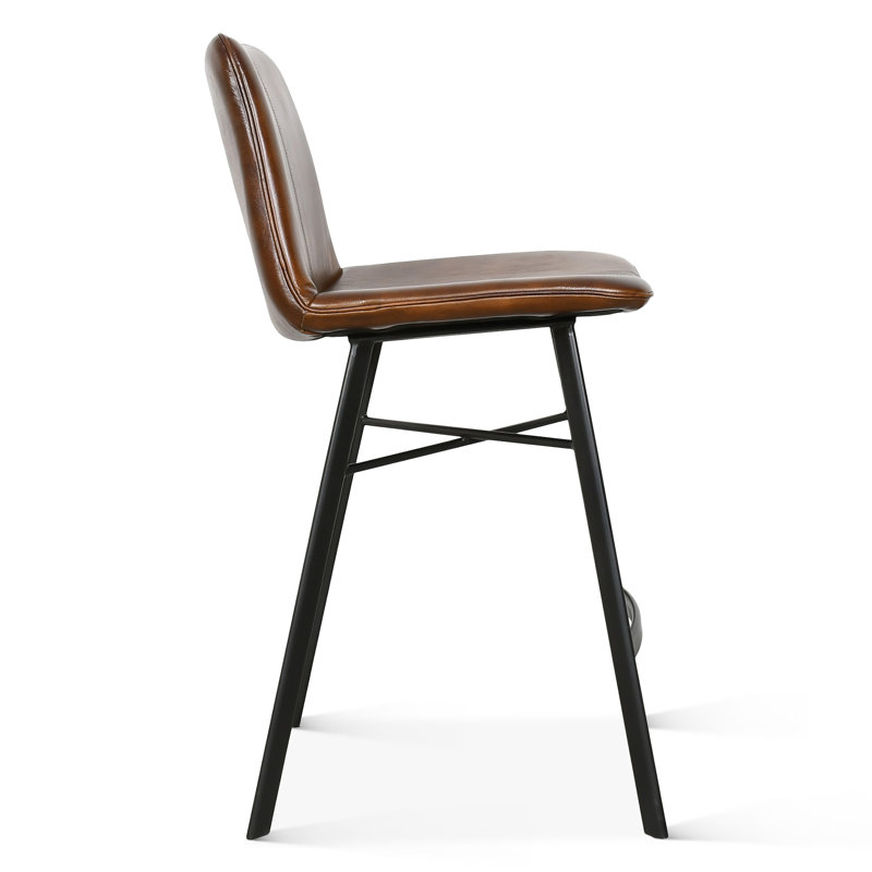 Brisbane Murphy Counter Chair In Chestnut Leather