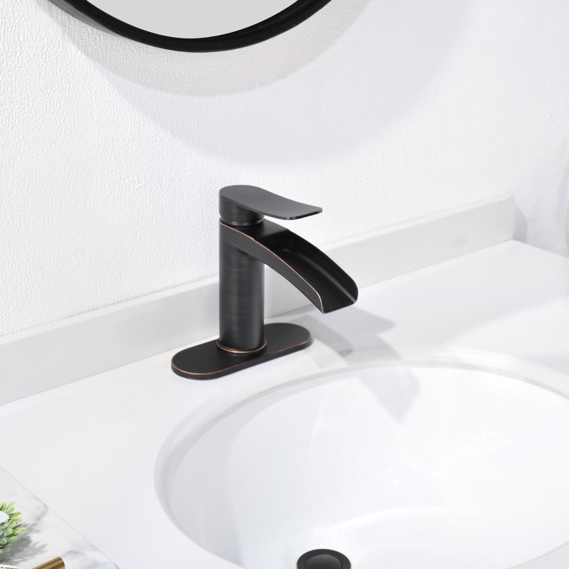 Single-handle Bathroom Faucet with Drain Assembly, Oil Rubbed Bronze