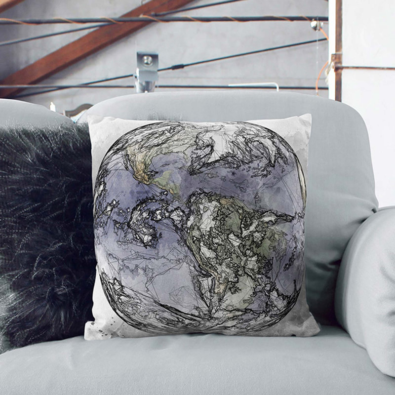 Image of Earth Cushion with Filling, 40cm H x 40cm W x 15cm D