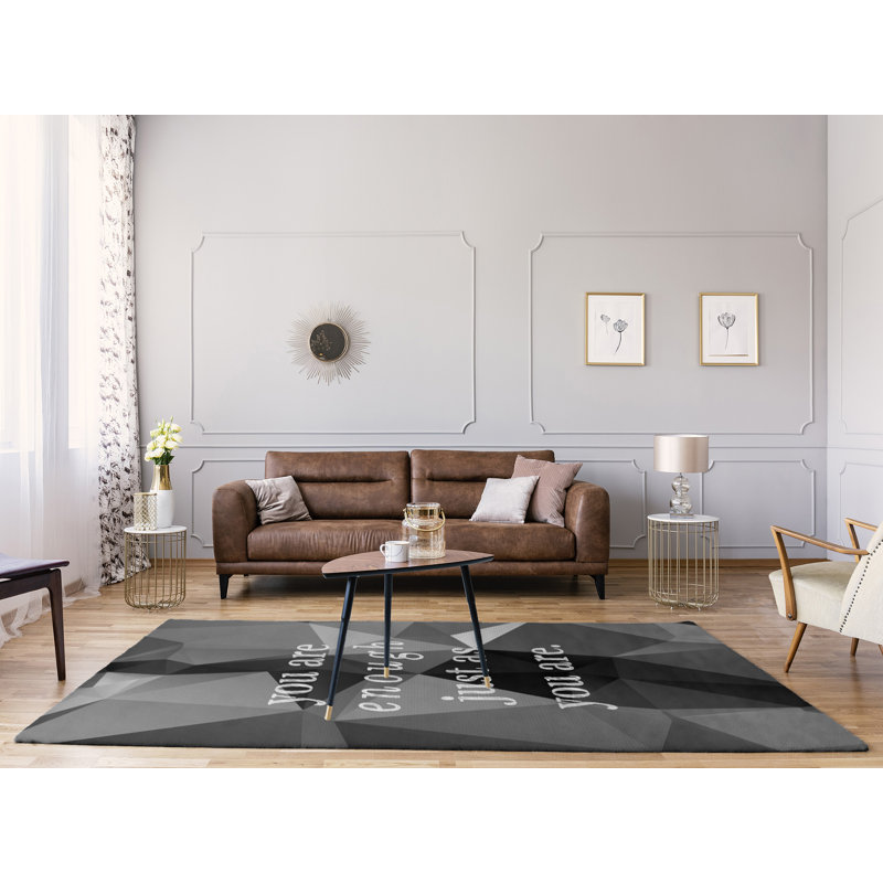 Faux gemme vous êtes assez tapis poly-chenille, Rectangle 9 pi x 12 pi