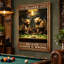 Art mural sur toile, "Billiard due Murder Is Wrong Two Pool Bears" - salon, chambre à coucher ou bureau-79040552