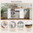 Kitchen Island Cart with Wine Rack, Tilt-Out Trash Cabinet, Adjustable Shelf, for Kitchen, Laundry Room, Dining Room