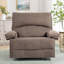 Fauteuil inclinable manuel à dossier simple xpiyaer, revêtement en velours brun pour le salon