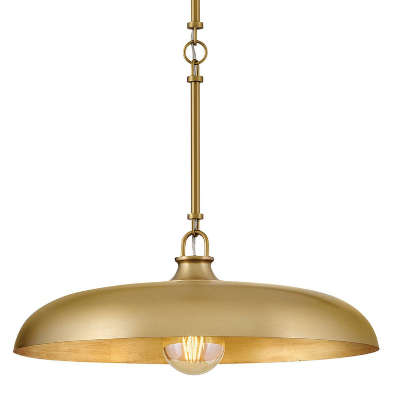 Sadie 1 - Light Steel Chandelier, Lacquered Brass, 6.25" H x 18" W x 18" D