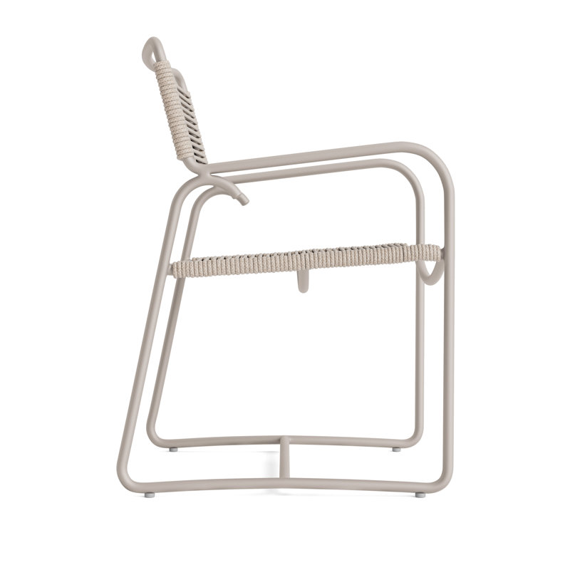 Walter Lamb Outdoor Lounge Chair, Dove Smooth/Pebble