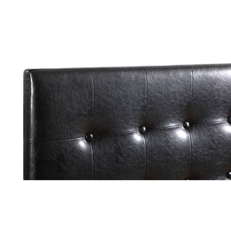 Sevenoaks Headboard With Button Tufting And Adjustable Height, Black, King