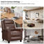 Fauteuil inclinable 33,5 po en cuir véritable-246832709