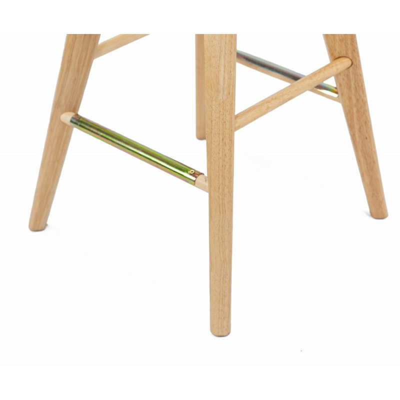 Clitheroe Swivel Solid Wood Counter Stool, Natural Brown, Bar Stool (31” Seat Height)