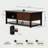 Trapeze Coffee Table, Iron Legs – Walnut-1452803419
