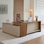 Bureau de direction ergonomique luxueux en L avec rangement intégré et gestion de l'alimentation