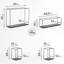 42.9cm W Metal Wall Mounted Shelving Unit