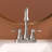 4 Inch 2 Handle Centerset Bathroom Faucet,With Pop Up Drain And 2 Water Supply Lines,Brushed Nickel