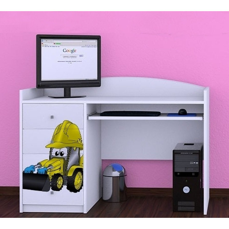 Iain 125cm Computer Desk, White