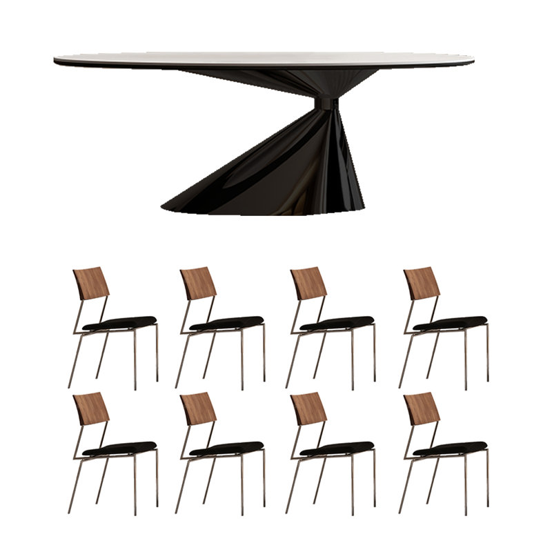 Table et chaises Art Rock, H 29,5 po x L 86,6 po x l 39,3 po