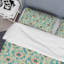 Ikat vert floral - ensemble de housse de couette abstrait - microfibre de polyester-2100099951