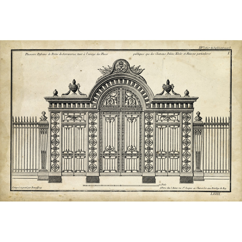 Neufforge Gate III - Wrapped Canvas Print, 30cm H x 46cm W