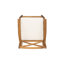 Tabouret de bar avec coussin en teck de 28,5 po Zaryiah-1452008609