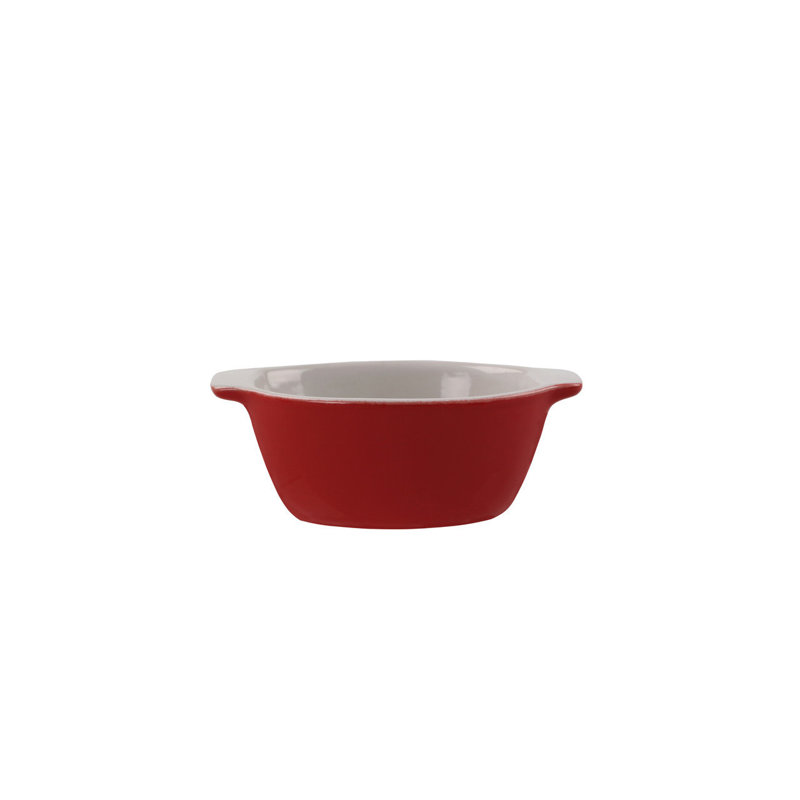 17 Stories Aimil Oval Stoneware Baker Bakeware, Red