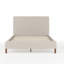 Lit plateforme tapissier avec tête de lit passepoilée Martha Stewart Britta-97967478-97967477
