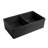 Whitehaus 33" Reversible Double Bowl Fireclay Kitchen Sink: 2-1/2" Lip, 2" Lip Front Apron-9354178