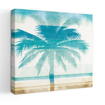 «Beachscape Palms II», palmier abstrait, art côtier