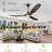 3 - Blade Modern Solid Wood Ceiling Fan With Light And Remote Control-190858502-190858503