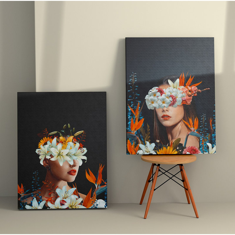 Élégantes peintures sur toile décoratives (2 pièces), 19,7 po x 27,6 po chacune | 100% toile avec cadres 100% bois | Superbe art mural pour le salon et la chambre à coucher, parfait pour la décoration intérieure et les idées de cadeaux