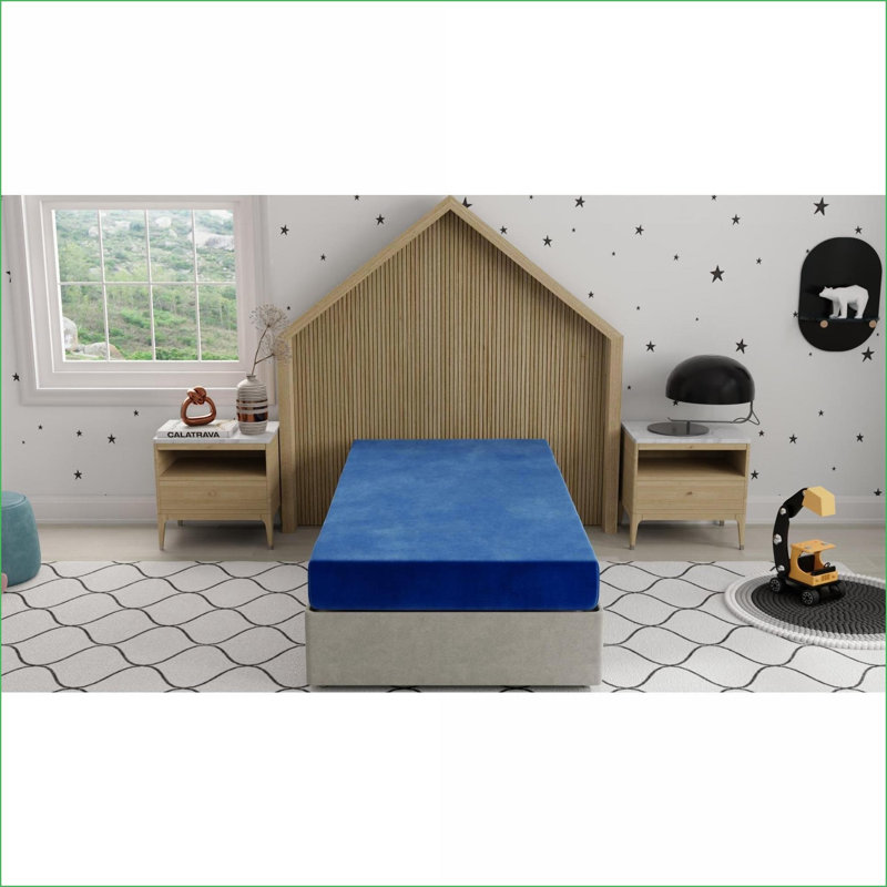 Mattresses KidsPedic from BedTech 7” Full Waterproof Mattress | Blue | Foam, Full / Double