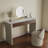 39.37"Minimalist Sintered Stone Tabletop Solid Wood Dressing Table